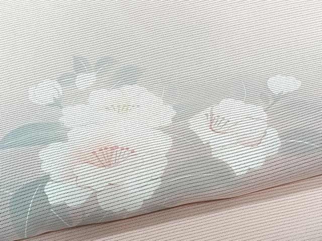 平和屋着物＊夏物　小紋　絽　草花文　正絹　逸品　CABH5585xi