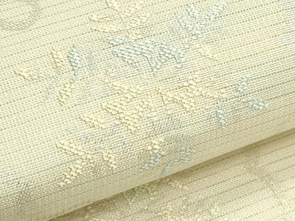 平和屋着物＊夏物　西陣　川島織物　九寸名古屋帯　雪の結晶　銀糸　正絹　逸品　CABH5605rv