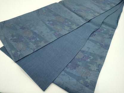 平和屋着物＊夏物 六通柄袋帯 流水菊楓文 正絹 逸品 CABH5608rv