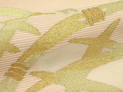 平和屋着物＊夏物 太鼓柄袋帯 絽綴れ 籬文様 金糸 正絹 逸品 CABH5622rv