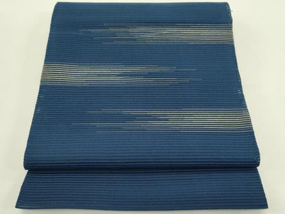 平和屋着物＊夏物　八寸名古屋帯　絽綴れ　霞文　金糸　正絹　逸品　CABH5627rv
