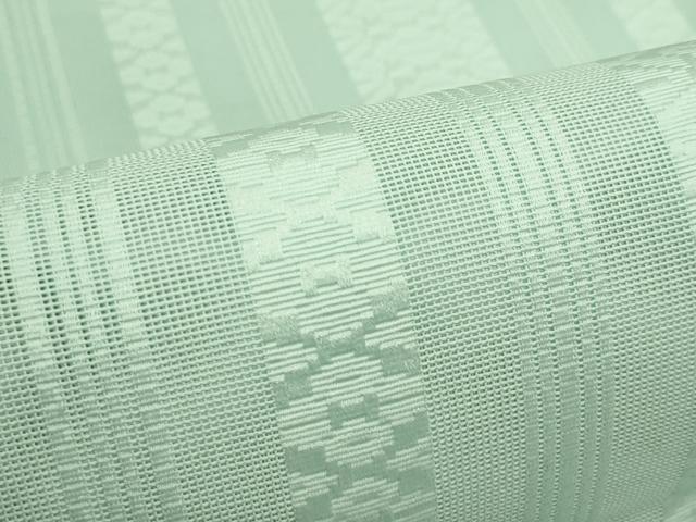 平和屋着物＊夏物　博多織　八寸名古屋帯　紗献上　青磁鼠色　CABH5637rv