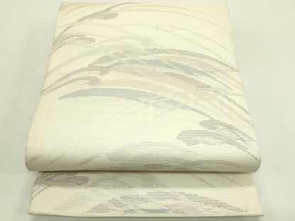 平和屋着物＊夏物 六通柄袋帯 立波文 銀糸 正絹 逸品 未使用 CABH5642rv