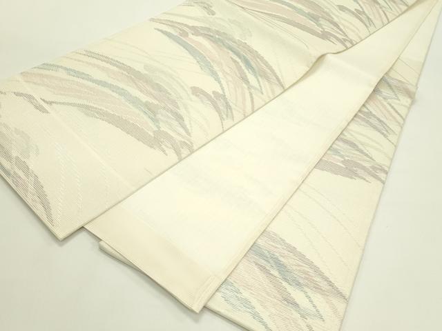 平和屋着物＊夏物 六通柄袋帯 立波文 銀糸 正絹 逸品 未使用 CABH5642rv