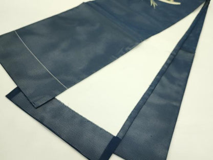 平和屋着物＊夏物　九寸開き名古屋帯　川下り　笹　銀糸　正絹　逸品　CABH5650rv
