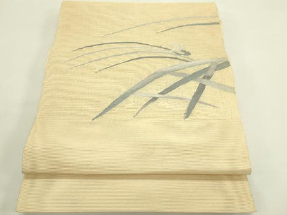 平和屋着物＊夏物　八寸名古屋帯　すくい織　籬文様　正絹　逸品　CABH5651rv