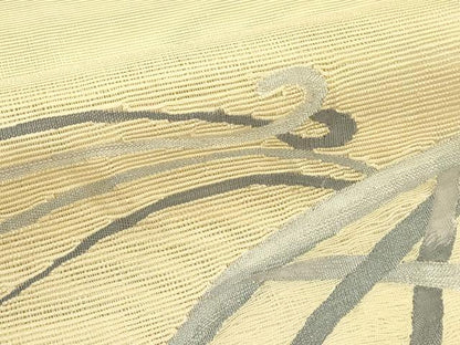 平和屋着物＊夏物　八寸名古屋帯　すくい織　籬文様　正絹　逸品　CABH5651rv