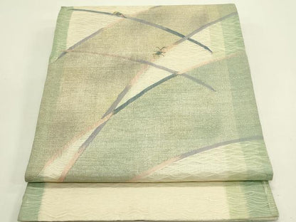 平和屋着物＊夏物 太鼓柄袋帯 すくい織 蛍 金糸 正絹 逸品 CABH5658rv