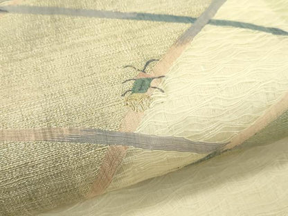 平和屋着物＊夏物 太鼓柄袋帯 すくい織 蛍 金糸 正絹 逸品 CABH5658rv