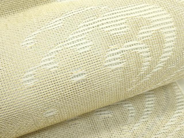 平和屋着物＊夏物　半幅帯　立波文　金糸　未使用　CABH5661rv