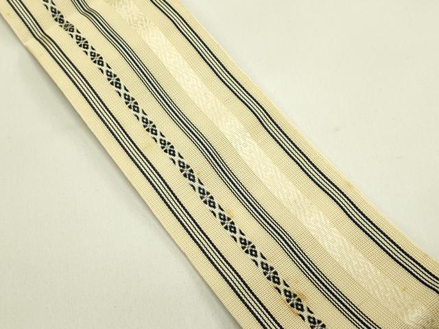 平和屋着物＊夏物　男性　本場筑前博多織　西村織物　角帯　紗献上　証紙付き　正絹　逸品　CABH5663rv