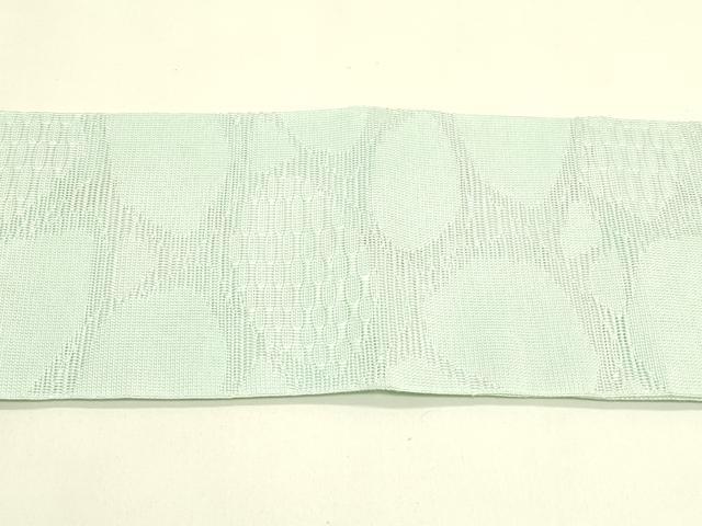 平和屋着物＊夏物　つけ帯　幾何学文様　青磁鼠色　CABH5667rv