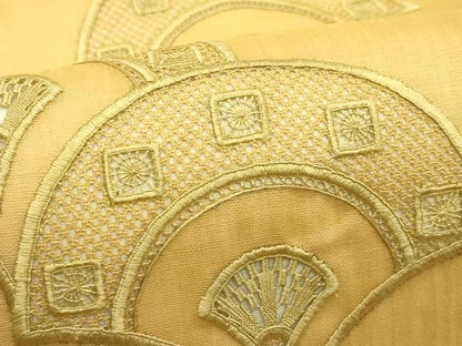 平和屋着物＊夏物　つけ帯　総刺繍　青海波　正絹　逸品　CABH5669rv