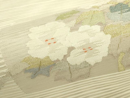 平和屋着物＊夏物 太鼓柄袋帯 絽綴れ 枝花文 金銀糸 正絹 逸品 CABH5674rv