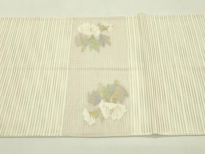 平和屋着物＊夏物 太鼓柄袋帯 絽綴れ 枝花文 金銀糸 正絹 逸品 CABH5674rv