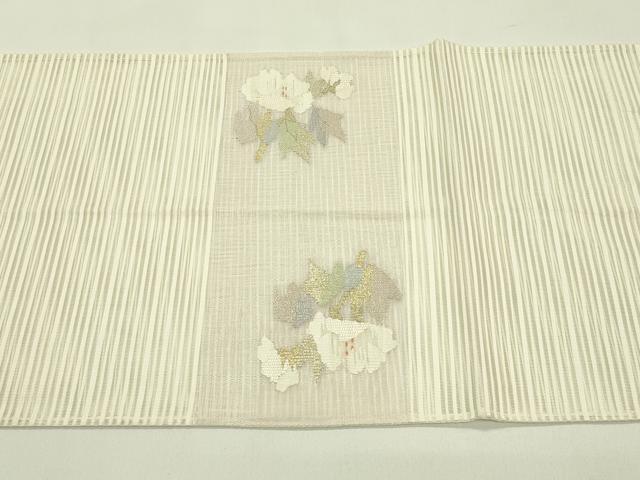 平和屋着物＊夏物 太鼓柄袋帯 絽綴れ 枝花文 金銀糸 正絹 逸品 CABH5674rv