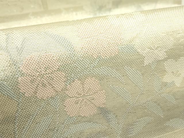 平和屋着物＊夏物 六通柄袋帯 秋草文 銀糸 正絹 逸品 CABH5676rv