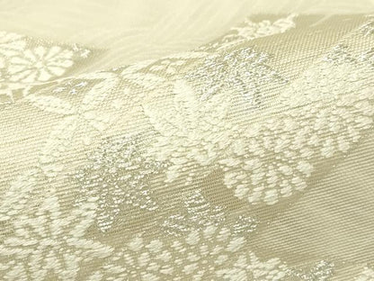 平和屋着物＊夏物 六通柄袋帯 唐織 吉祥花文 銀糸 正絹 逸品 CABH5677rv