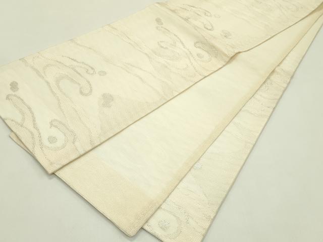 平和屋着物＊夏物 六通柄袋帯 立波文 銀糸 正絹 逸品 CABH5678rv