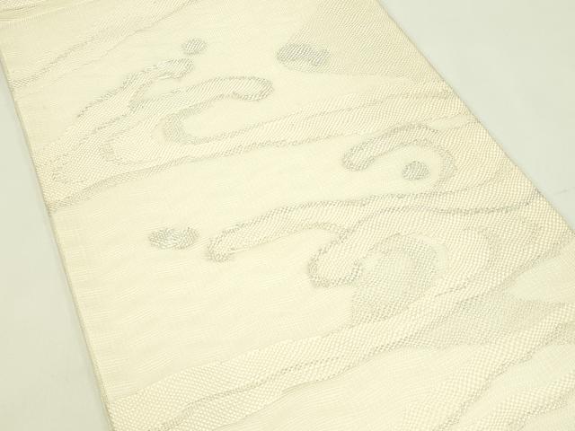 平和屋着物＊夏物 六通柄袋帯 立波文 銀糸 正絹 逸品 CABH5678rv