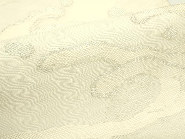 平和屋着物＊夏物 六通柄袋帯 立波文 銀糸 正絹 逸品 CABH5678rv