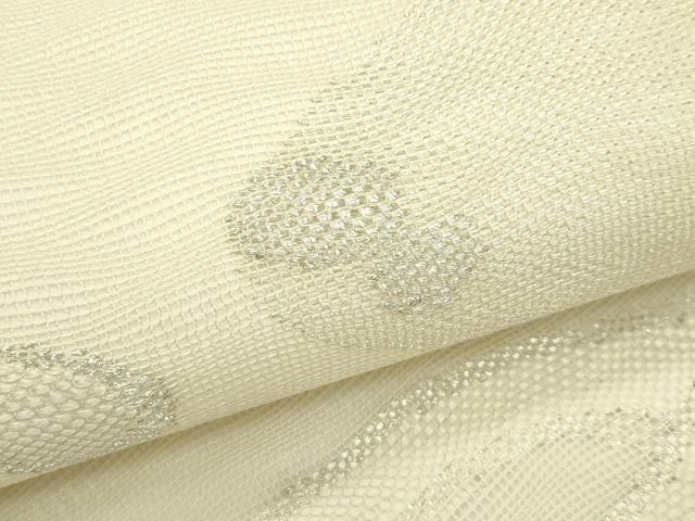 平和屋着物＊夏物 六通柄袋帯 立波文 銀糸 正絹 逸品 CABH5678rv