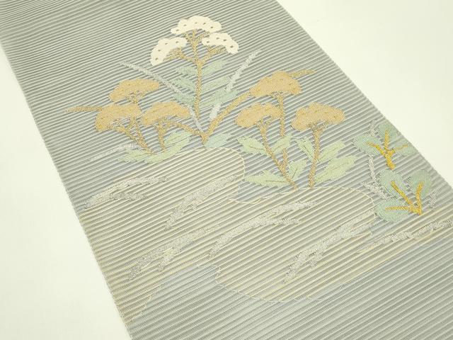 平和屋着物＊夏物 太鼓柄袋帯 絽綴れ 女郎花 金銀糸 正絹 逸品 CABH5679rv