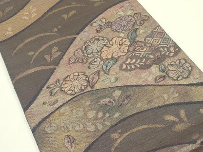 平和屋着物＊夏物 六通柄袋帯 辻が花 金糸 正絹 逸品 CABH5683rv