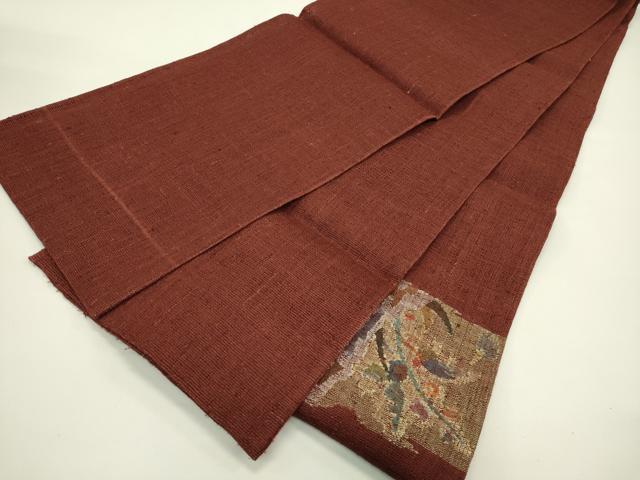 平和屋着物＊夏物 太鼓柄袋帯 草花文 正絹 逸品 CABH5685rv