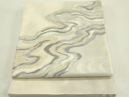 平和屋着物＊夏物 太鼓柄袋帯 流水文 金銀糸 正絹 逸品 CABH5696rv