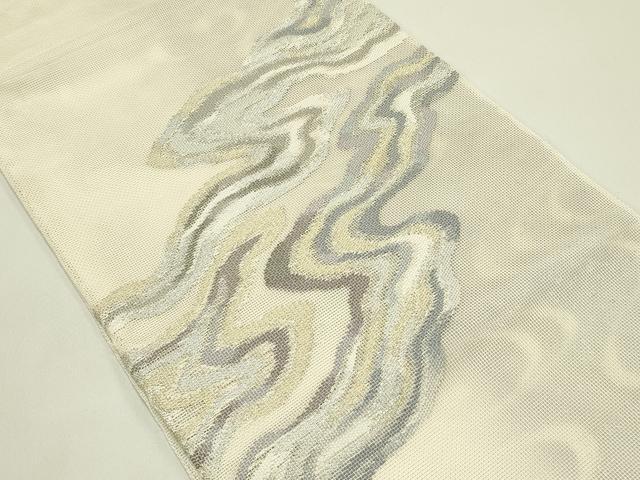 平和屋着物＊夏物 太鼓柄袋帯 流水文 金銀糸 正絹 逸品 CABH5696rv