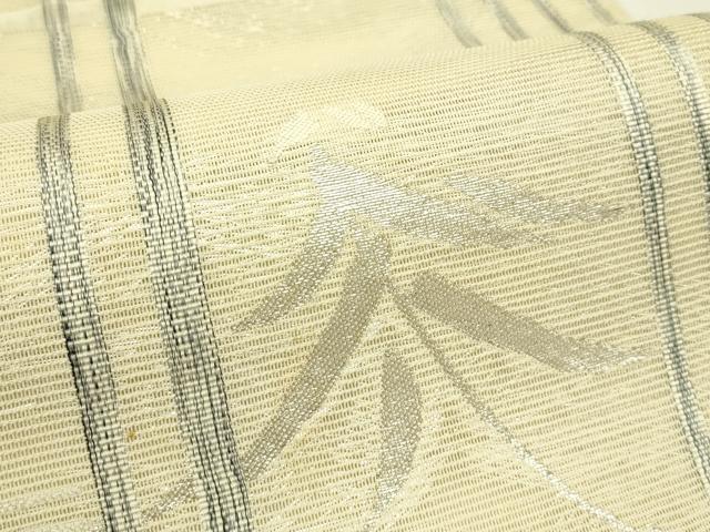 平和屋着物＊夏物 六通柄袋帯 草花間道 銀糸 正絹 逸品 CABH5698rv