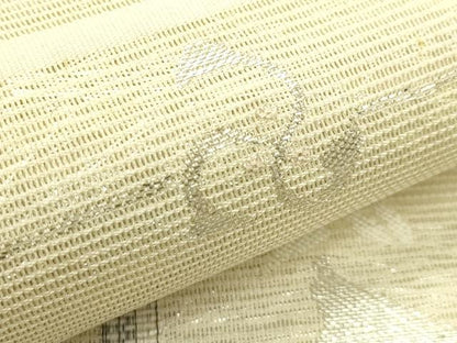 平和屋着物＊夏物 六通柄袋帯 草花間道 銀糸 正絹 逸品 CABH5698rv