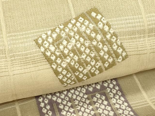 平和屋着物▽両面　全通柄袋帯　スリーシーズン　春夏秋　源氏香　正絹　逸品　CABH5700rv