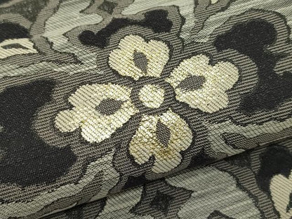 平和屋着物▽両面　六通柄袋帯　スリーシーズン　春夏秋　正倉院花文　金糸　正絹　逸品　CABH5702rv