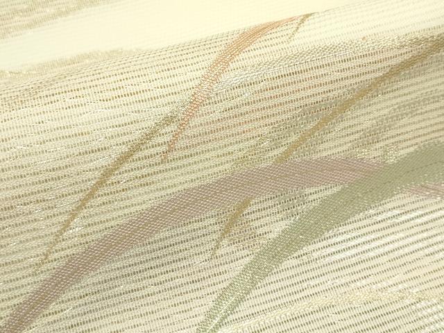 平和屋着物＊夏物　九寸名古屋帯　露芝文　金糸　正絹　逸品　CABH5708rv