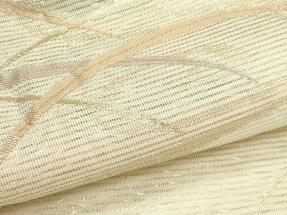 平和屋着物＊夏物　九寸名古屋帯　露芝文　金糸　正絹　逸品　CABH5708rv