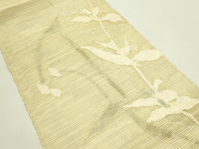 平和屋着物＊夏物　西陣　都謹製　八寸名古屋帯　草花文　証紙付き　正絹　逸品　CABH5711rv
