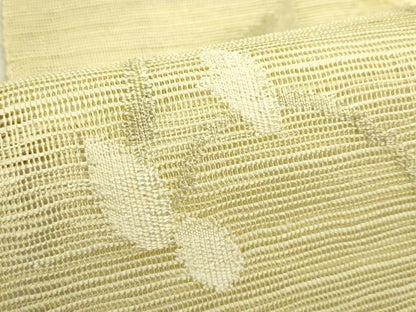 平和屋着物＊夏物　西陣　都謹製　八寸名古屋帯　草花文　証紙付き　正絹　逸品　CABH5711rv