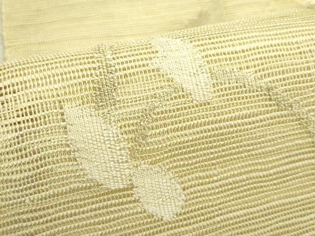 平和屋着物＊夏物　西陣　都謹製　八寸名古屋帯　草花文　証紙付き　正絹　逸品　CABH5711rv