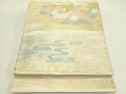 平和屋着物＊夏物　六通柄袋帯　霞に納経文様　金銀糸　正絹　逸品　CABH5717rv