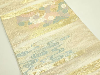 平和屋着物＊夏物　六通柄袋帯　霞に納経文様　金銀糸　正絹　逸品　CABH5717rv