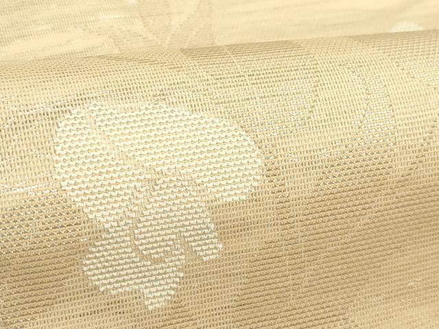 平和屋着物＊夏物　太鼓柄　本袋帯　草花文　銀糸　正絹　逸品　CABH5718rv