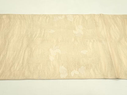平和屋着物＊夏物　太鼓柄　本袋帯　草花文　銀糸　正絹　逸品　CABH5718rv