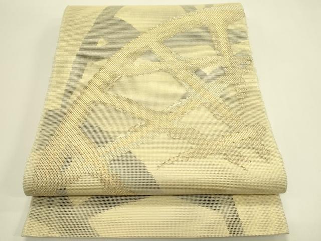 平和屋着物＊夏物　六通柄袋帯　籬文様　金糸　正絹　逸品　CABH5719rv