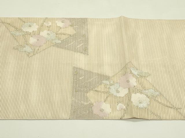 平和屋着物＊夏物 太鼓柄袋帯 絽綴れ 立波枝花文 金銀糸 正絹 逸品 CABH5721rv