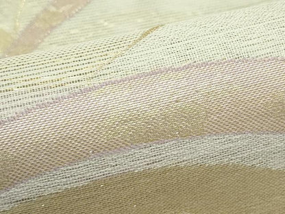 平和屋着物＊夏物 六通柄袋帯 草花文 金糸 正絹 逸品 CABH5724rv