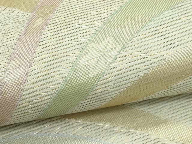平和屋着物＊夏物 六通柄袋帯 草花文 金糸 正絹 逸品 CABH5724rv