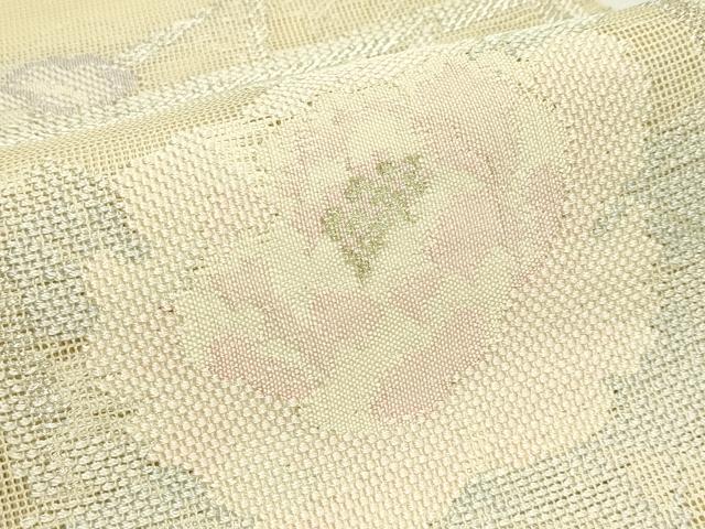 平和屋着物＊夏物 六通柄袋帯 色紙重ね秋草文 金銀糸 正絹 逸品 未使用 CABH5725rv