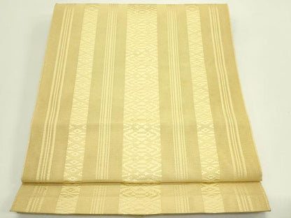 平和屋着物＊夏物　本場筑前博多織　八寸名古屋帯　紗献上　榛色　正絹　逸品　CABH5731rv
